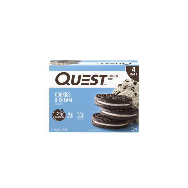 Quest Protein Bars Cookes & Cream 4X60G