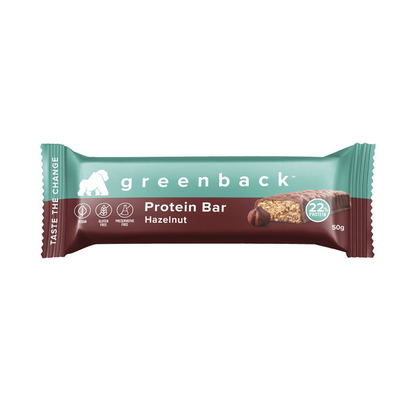 Greenback Plant Protein Hazelnut Bar 50g