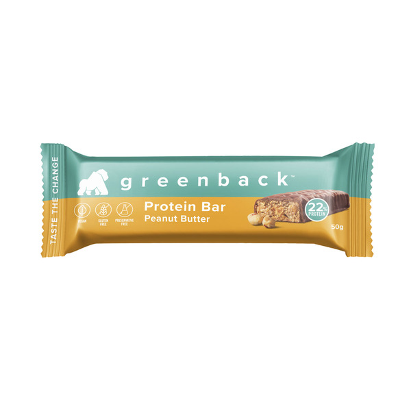 Greenback Plant Based Protein Bar Peanut Butte 50g