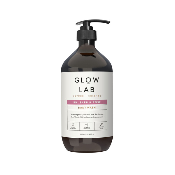 Glow Lab Rhubarb & Rose Body Wash