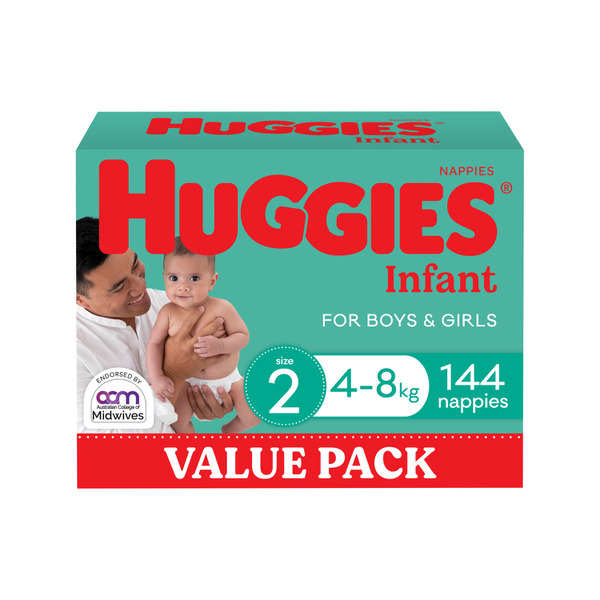 Infant Nappies Size 2 (4-8kg)