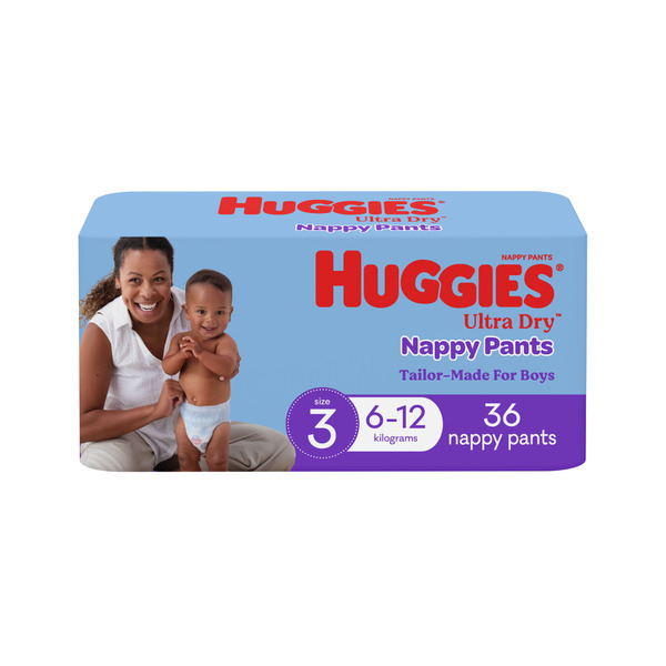 Huggies Ultra Dry Nappy Pants Boys Size 3 (6-12kg)