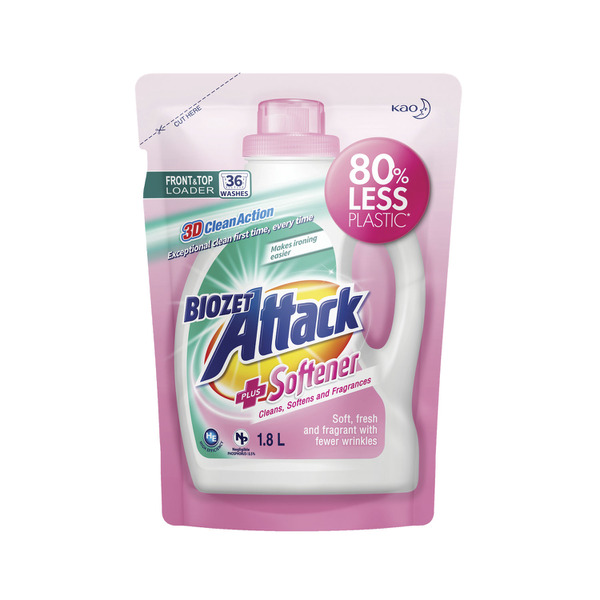 Biozet Attack Plus Laundry Liquid Refill Softener