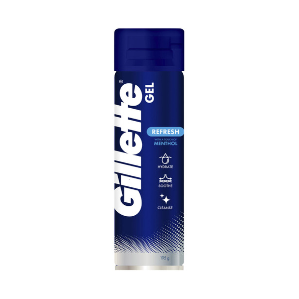 Gillette Refresh Shaving Gel With A Touch Of Menthol 195g