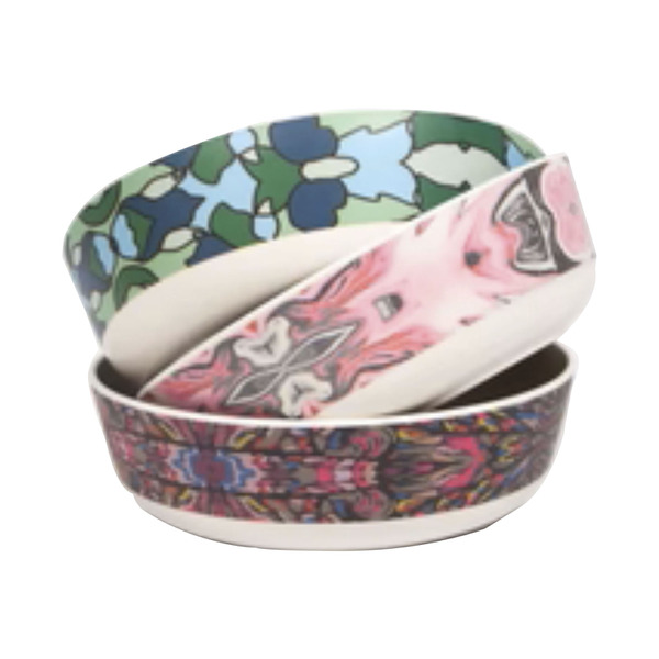 Lux And Bones Arthouse Collection Printed Bamboo Cat Bowl