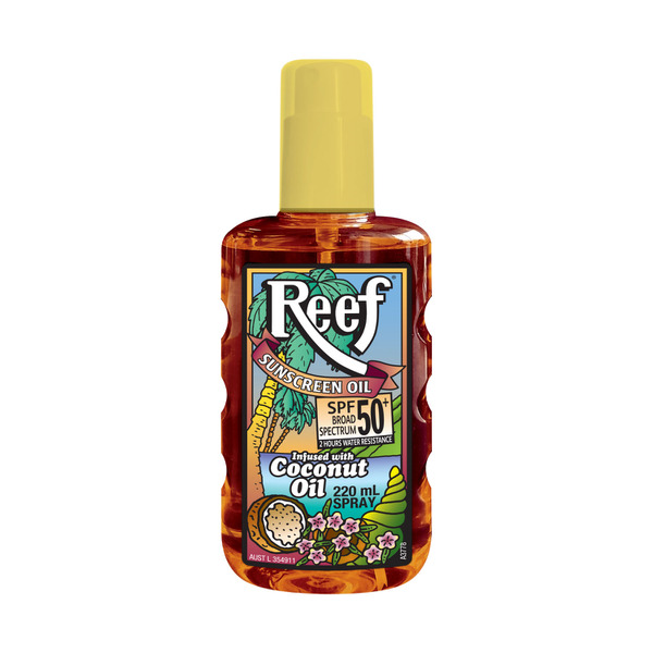 Reef SPF 50+ Sun Tan Coconut Oil Sunscreen Spray 220mL