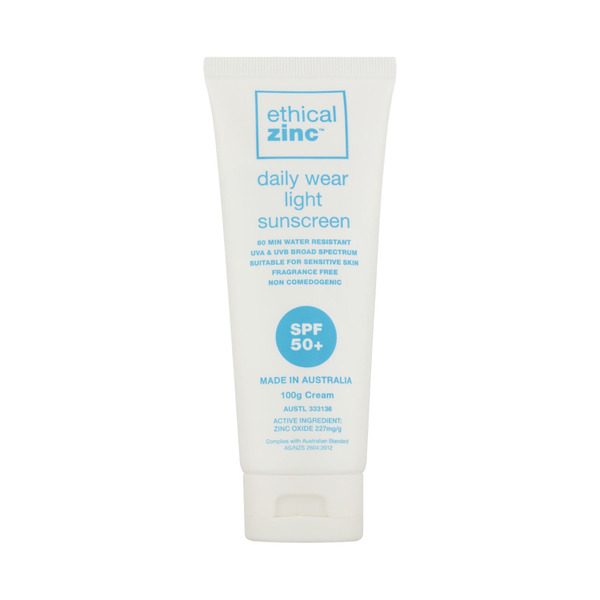 Ethical Zinc SPF 50+ Daily Wear Light Sunscreen