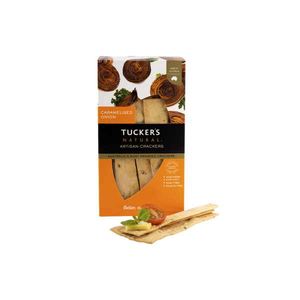 Tuckers Natural Artisan Crackers Caramelised Onion