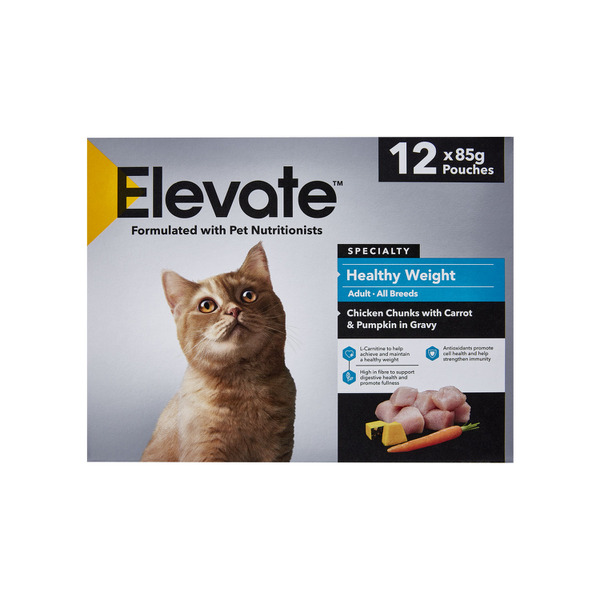 Elevate Healthy Weight Cat Chicken Chunks With Carrot & Pumpkin In Gravy 12x85g