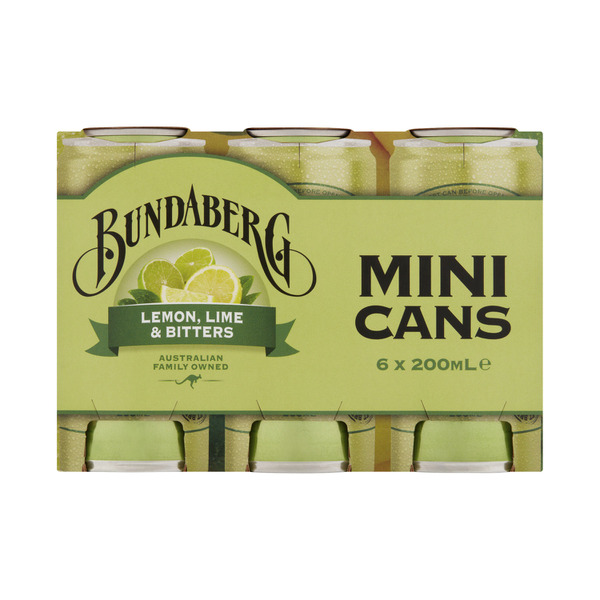 Bundaberg Brewed Lemon Lime Bitters 6x200mL