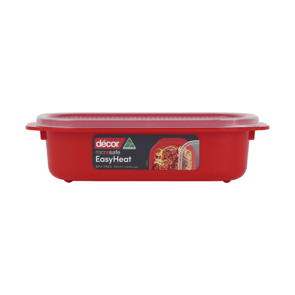 Decor Microsafe Containers 5 Pack - Red