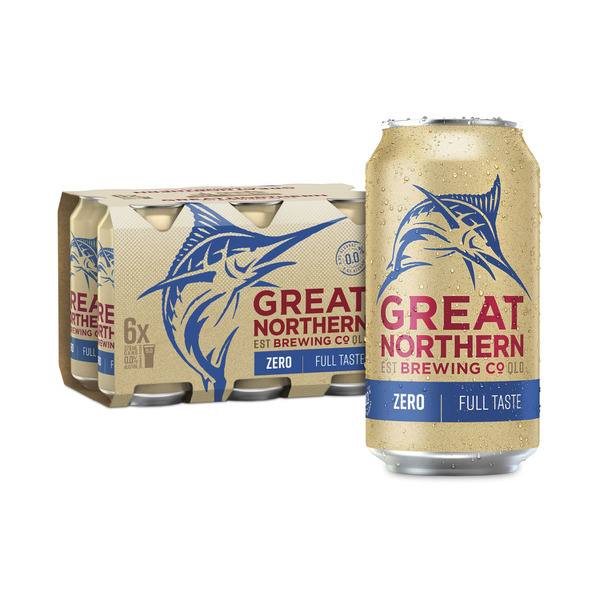 Great Northern Zero Can 6x375mL | 6 pack
