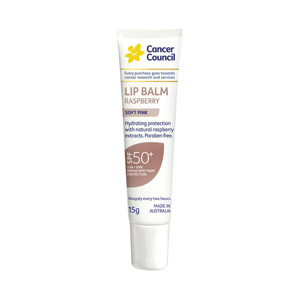 Cancer Council Face Day Wear Lip Balm Raspberry SPF 50+