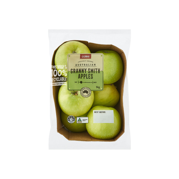 Coles Granny Smith Apples Prepacked | 1kg