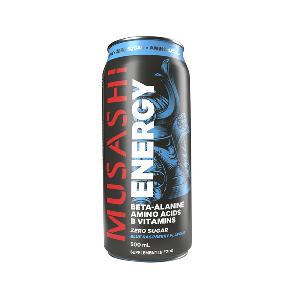 Buy Musashi Energy Drink Blue Raspberry 500mL