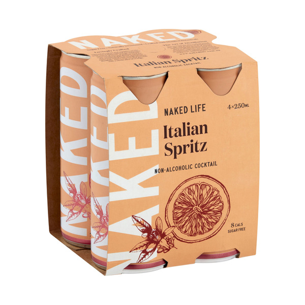 Naked Life Non Alcoholic Cocktail Italian Spritz 4x250mL | 4 pack