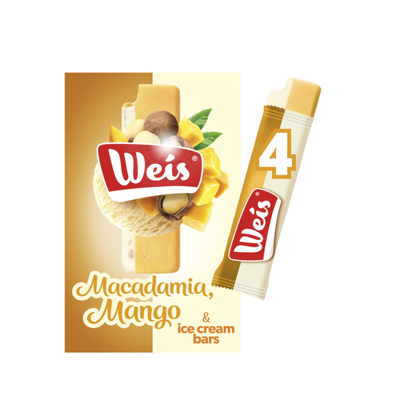 Weis Mango & Macadamia Ice Cream Bars 4 pack