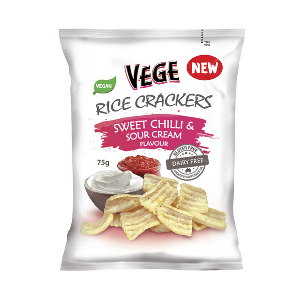 Vege Chips Rice Crackers Sweet Chilli & Sour Cream 75g