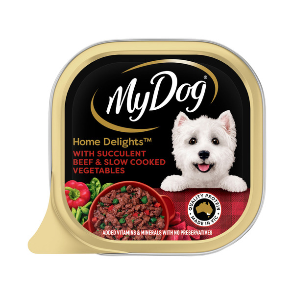 My Dog Home Delights Chunks In Gravy With Slow Cooked Beef And Green Vegetables | 100g