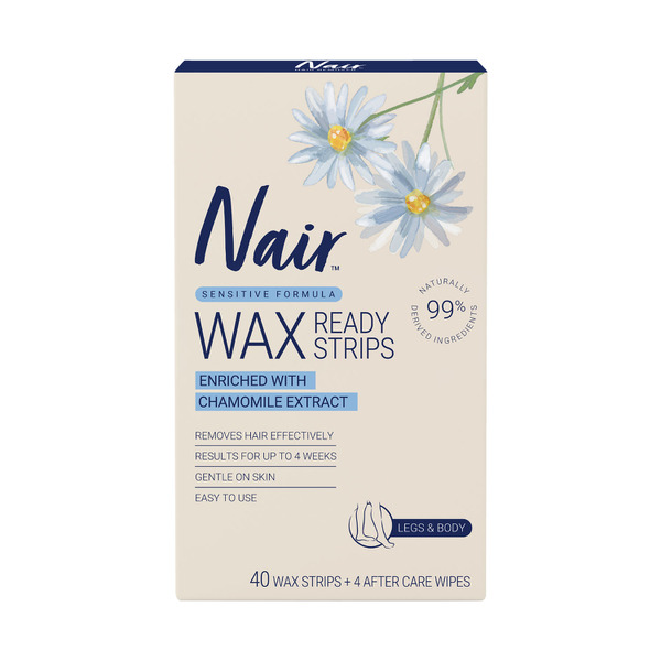 Nair Natural Wax Strips For Body & Legs 40 pack