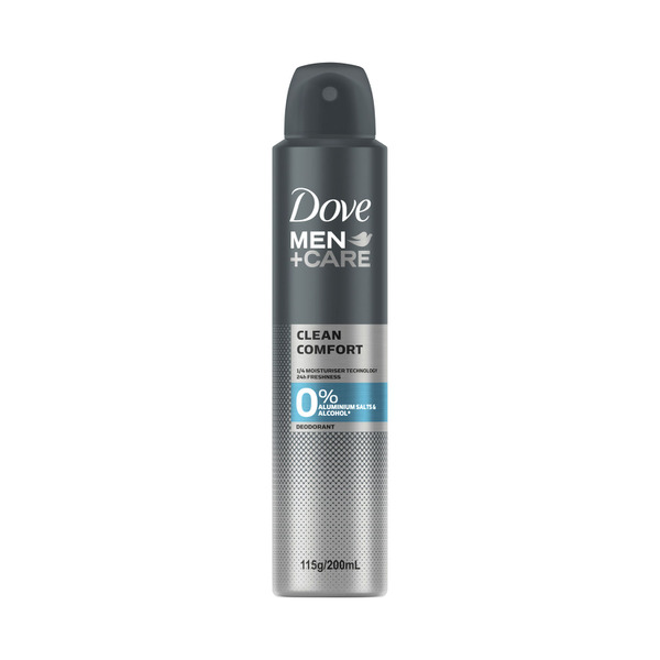 Dove Men Antiperspirant Aerosol Clean Comfort Zero Aluminium