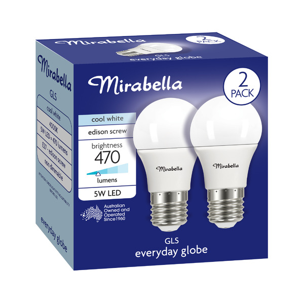 Buy Mirabella Led Gls Es W Lum K Cool White Pack Coles