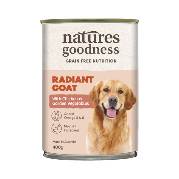 Natures Goodness Grain Free Nutrition Dog Food Radiant Coat With Chicken And Garden Vegetables | 400g
