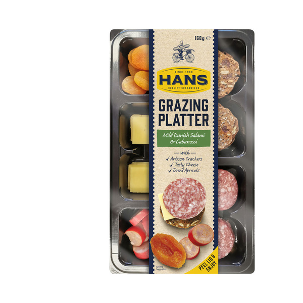 Hans Grazing Platter Danish Salami Cabanossi & Apricots | 1 each