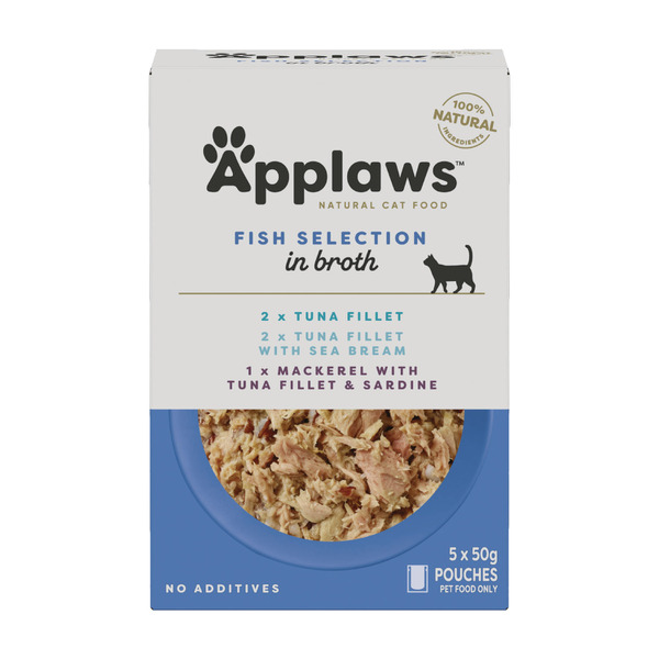 Buy Applaws Fish Selection In Broth Cat Food Pouch 5 pack Coles