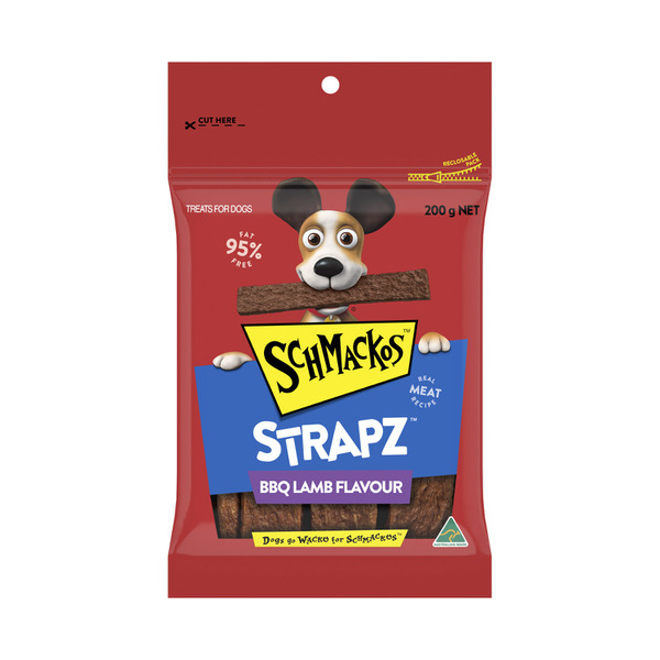 Schmackos Strapz BBQ Lamb Dog Treat