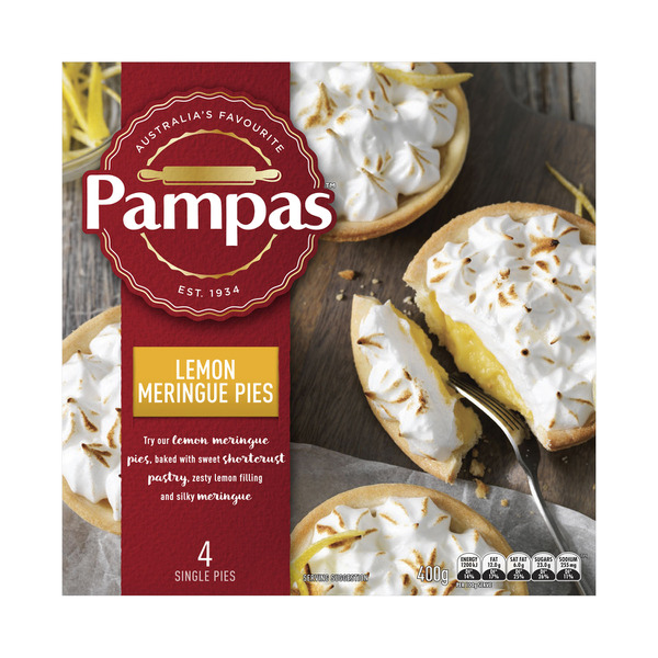 Pampas Frozen Lemon Meringue Pies 4 pack