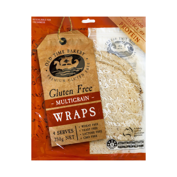 Old Time Bakery Gluten Free  Multigrain Wraps