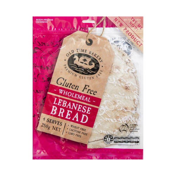 Old Time Bakery Gluten Free Lebanese Wholemeal Bread