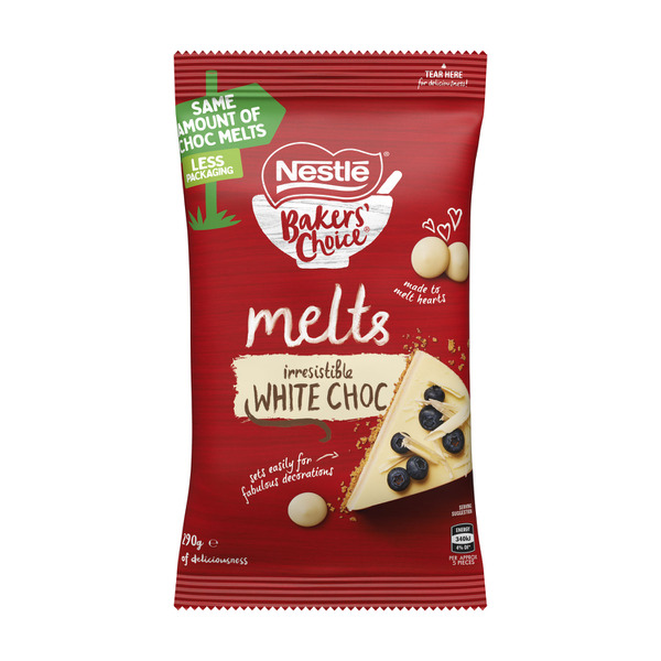 Calories in Nestle Bakers' Choice Baking White Chocolate Melts