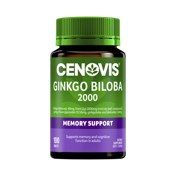 Cenovis Ginkgo Biloba 2000 Memory Support Tablets