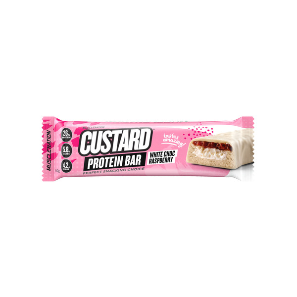 Muscle Nation Custard Bar White Choc Raspberry