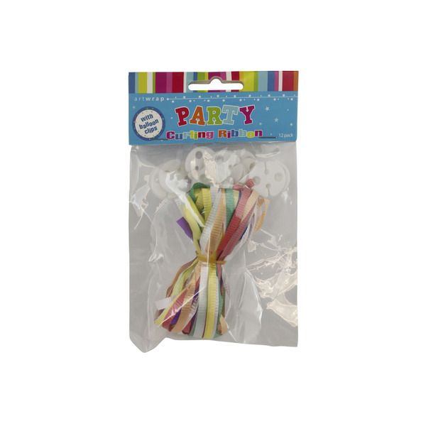 Buy Artwrap Party Balloon Curling Ribbon With Clips 12 pack | Coles