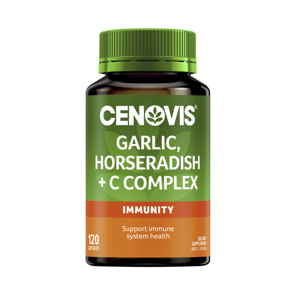 Cenovis Garlic Horseradish + Vitamin C Complex Capsules 120 pack