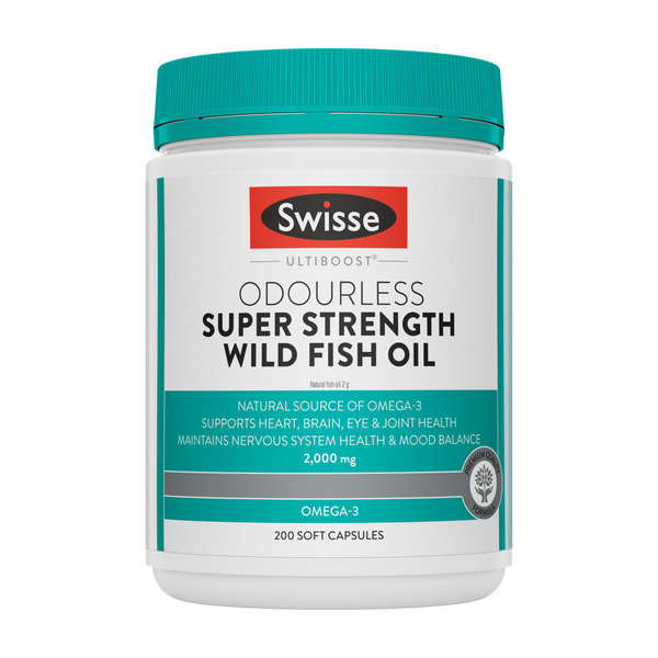 Swisse Ultiboost Odourless Super Strength Fish Oil 200 pack