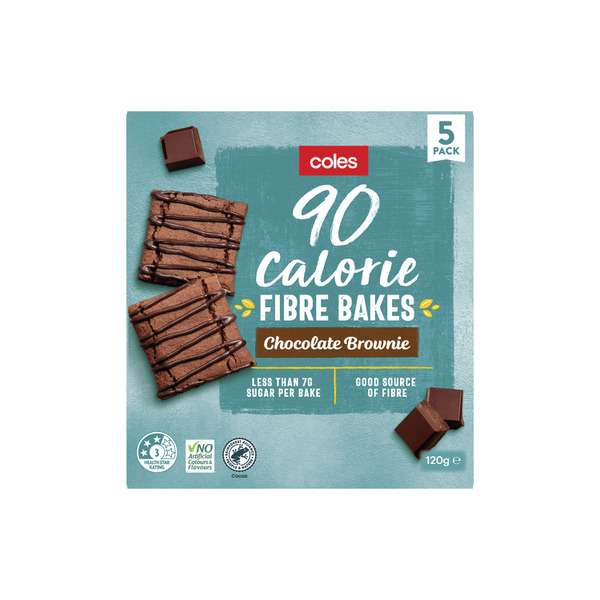 Buy Coles Calorie Fibre Bakes Chocolate Brownie Pack G Coles