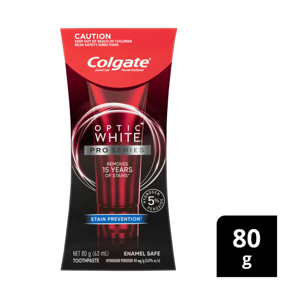 Colgate Optic White Pro Series Teeth Whitening Toothpaste Enamel Safe With 5% Hydrogen Peroxide