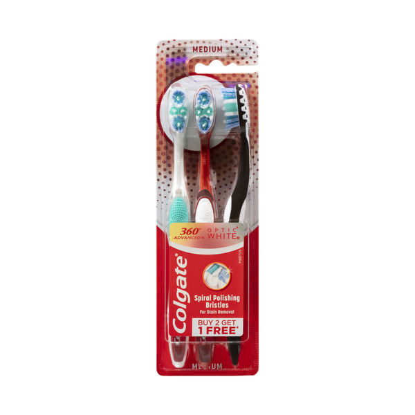 Colgate 360 Optic White Toothbrush Medium