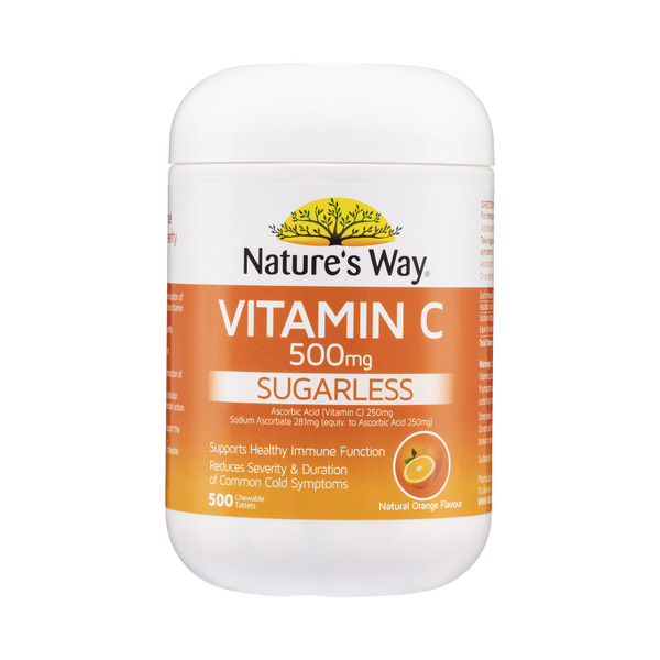 Nature's Way Vitamin C 500mg Chewable Tablets