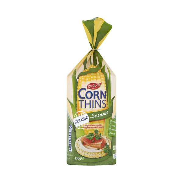 Real Foods Sesame Corn Thins