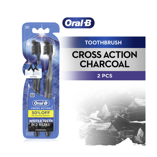 Oral B Cross Action Charcoal Toothbrush