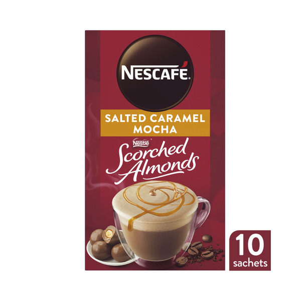 Nescafe Scorched Almond Salted Caramel Mocha Sachets 10X18g