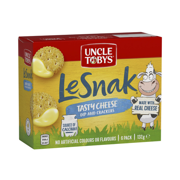 Uncle Tobys Le Snak Tasty Cheese 6 Pack