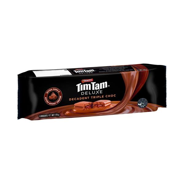 Arnotts Tim Tam Deluxe Chocolate Biscuits Triple Choc 175g