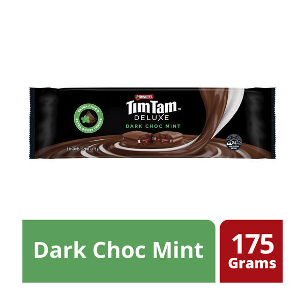 Arnotts Tim Tam Deluxe Chocolate Biscuits Dark Choc Mint