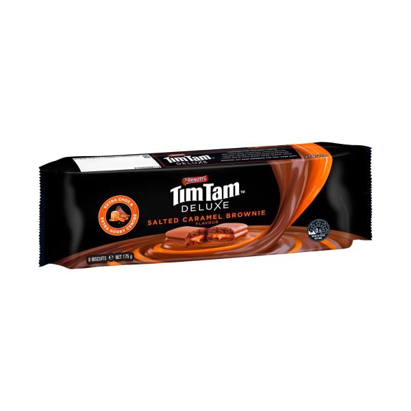 Arnotts Tim Tam Deluxe Chocolate Biscuits Salted Caramel Brownie 175g